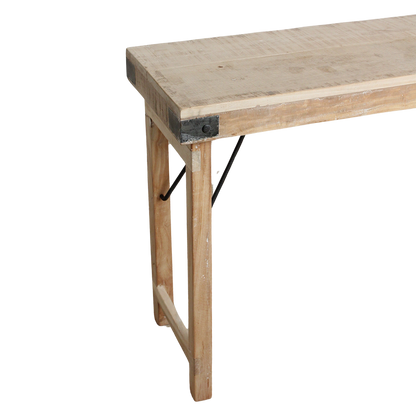 Limewash Console Table Foldable | Wall Table | Raw Materials