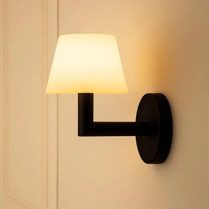 Black Wooden Wall Lamp – Cordless Rechargeable Dimmable Lighting