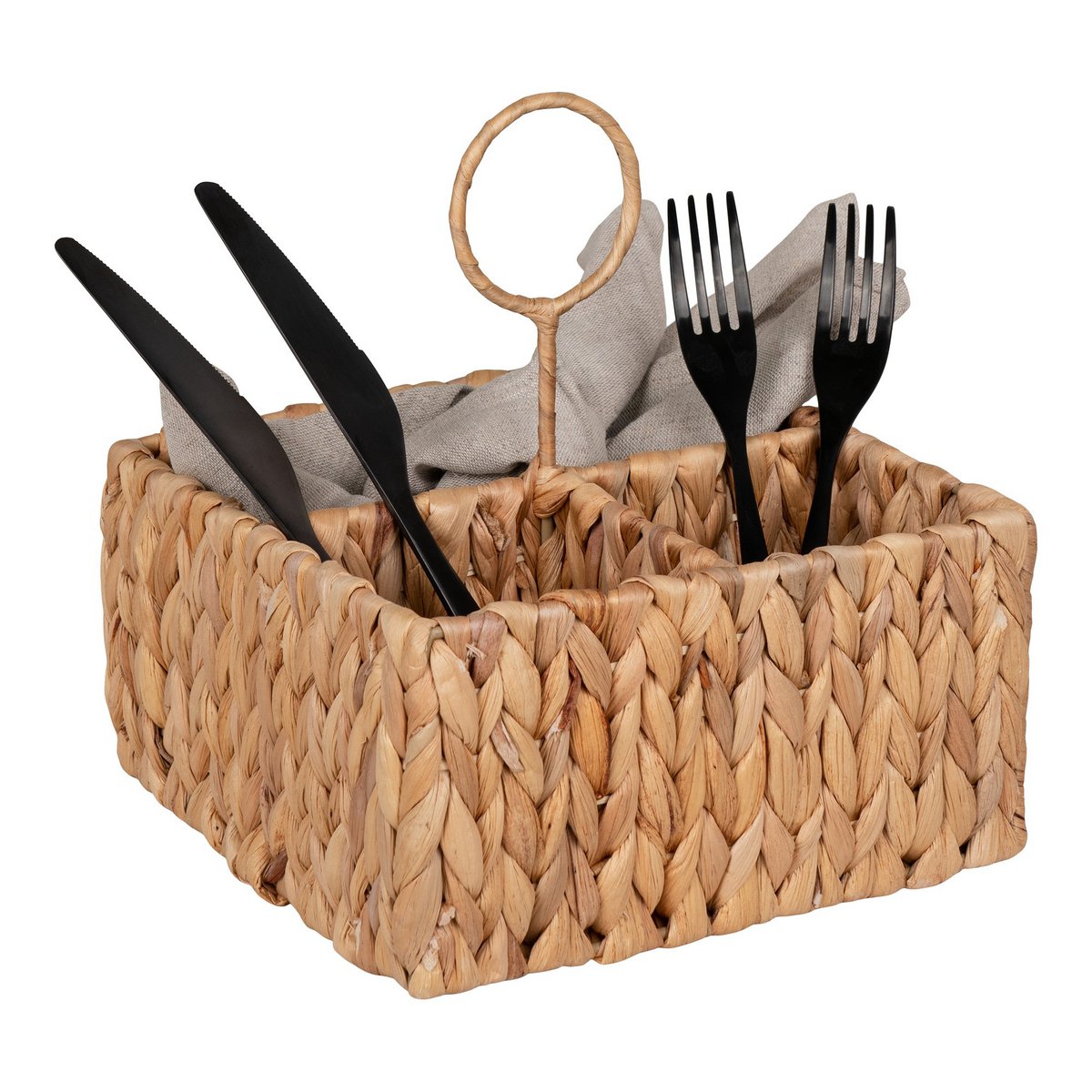 Pleiku Storage Box - Storage Box, water hyacinth, natural, 20x11x20 cm