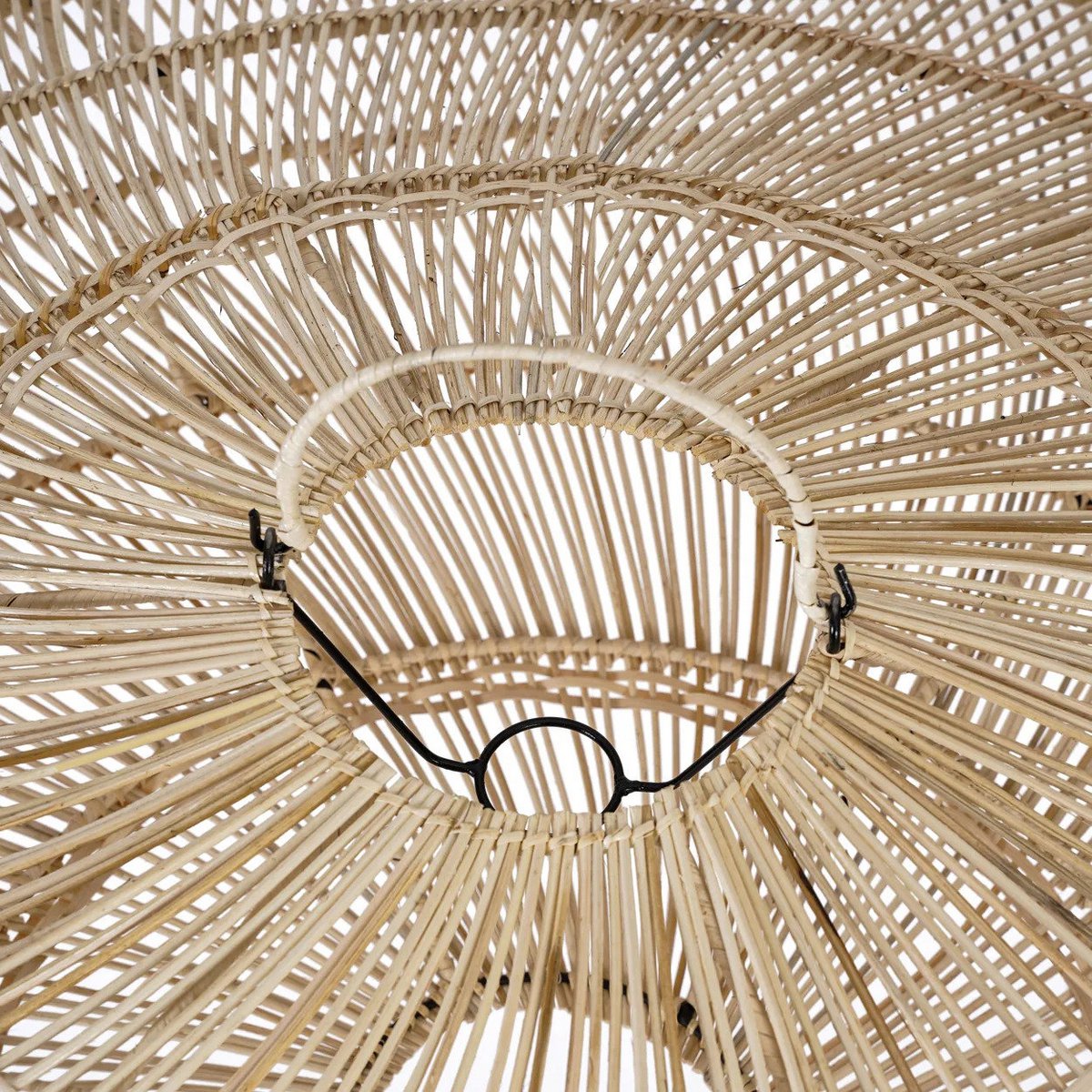 Rattan Pendant Light - Natural Macaron Style, Large