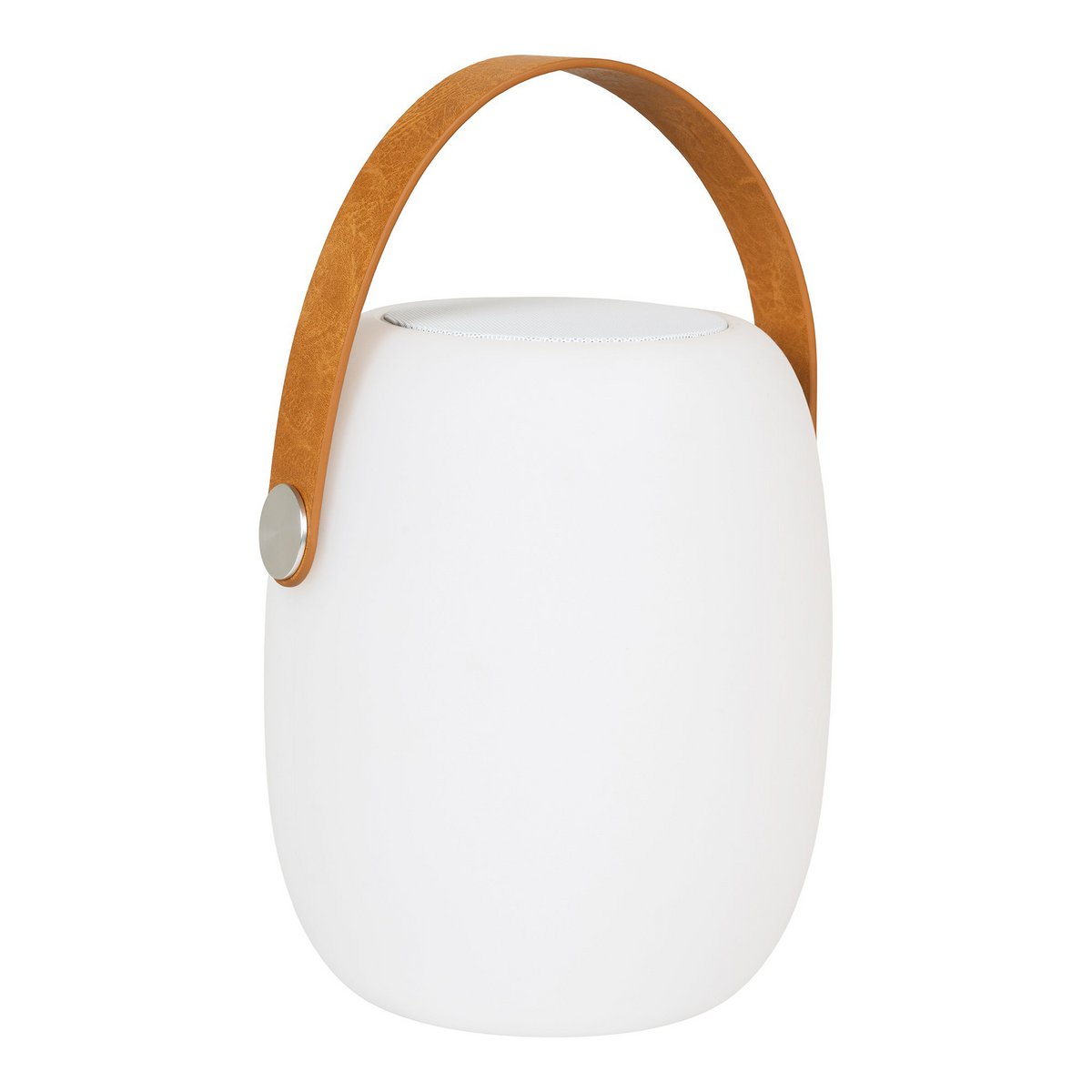 Cardiff LED Lamp - Lamp with strap, rechargeable, bluetooth speaker, white