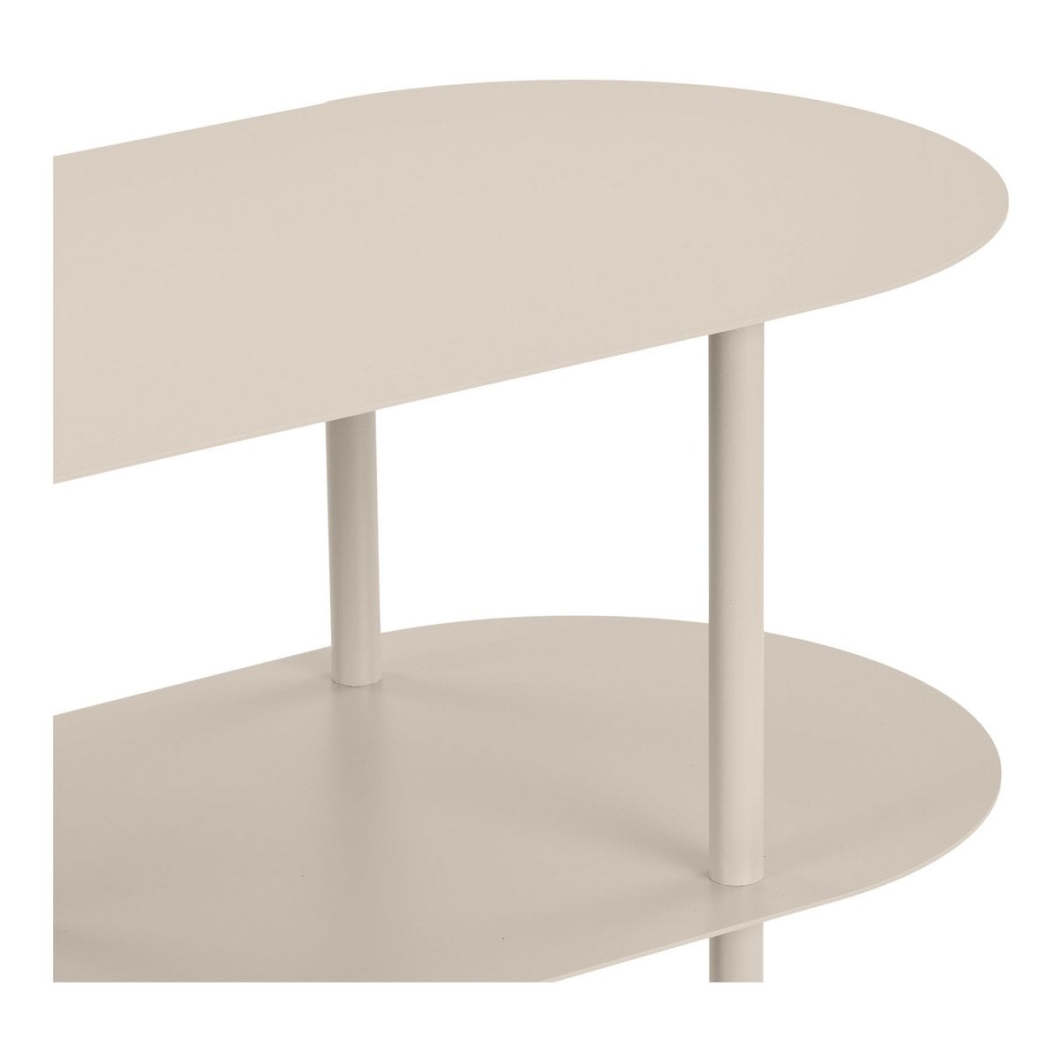 Metal Shelving Unit - Sand Finish, 4-Shelf Bookshelf, 118cm