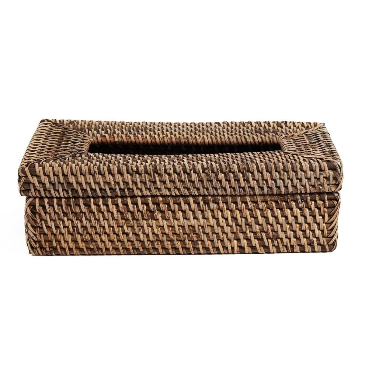 Rattan Tissue Box - Natural Brown