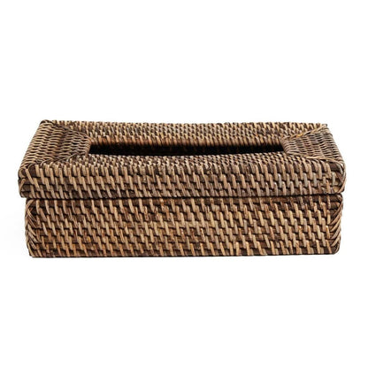 Rattan Tissue Box - Natural Brown