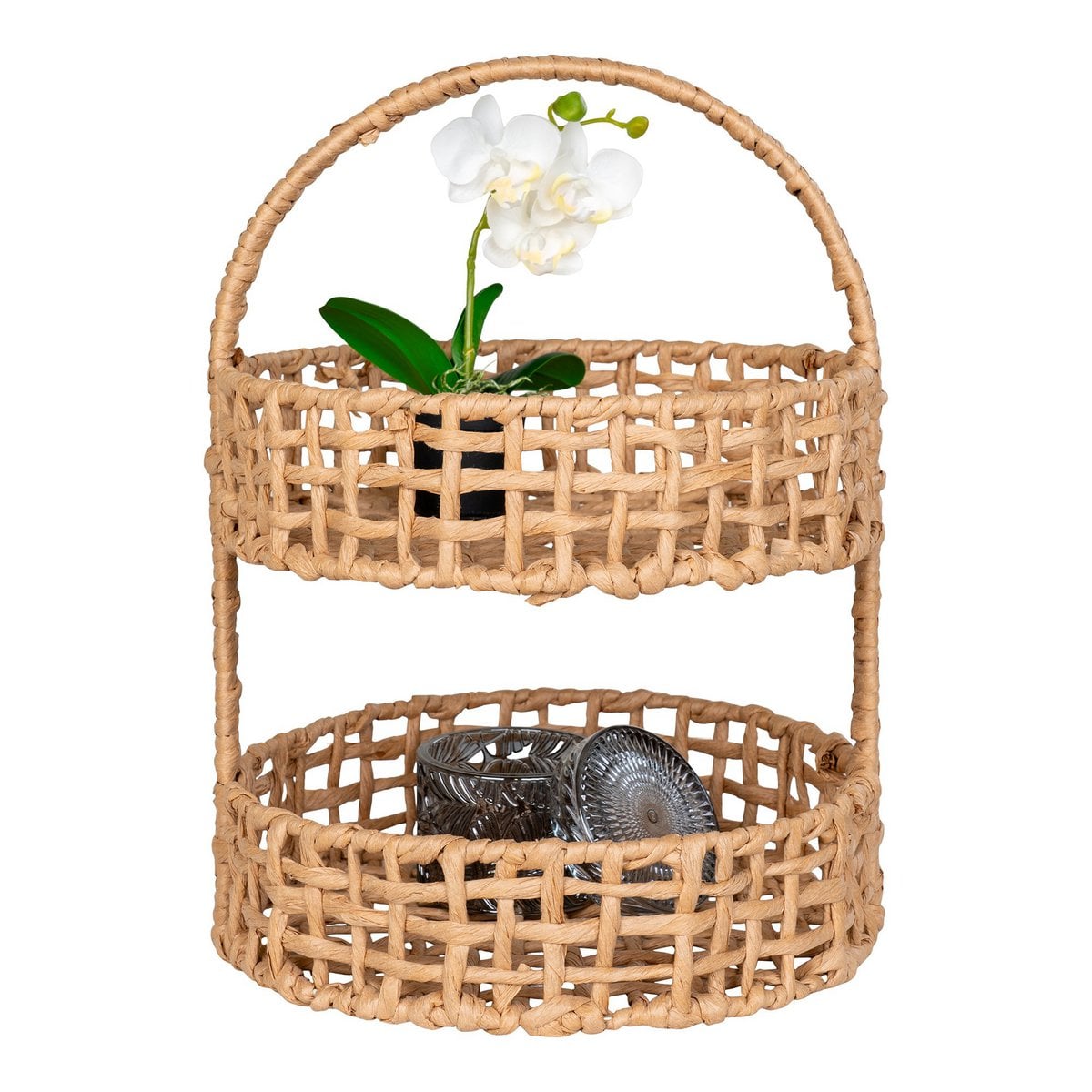 Anadia Tray - Tray, paper, natural, ø29x39 cm