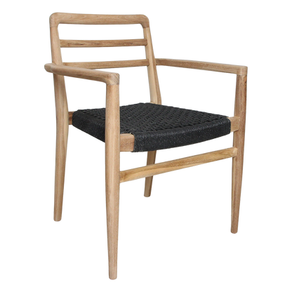 Sillón de teca Verano para jardín - Negro