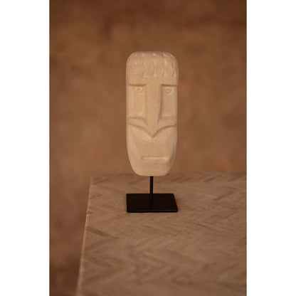Sandstone Sumba Stone Statue - Hand-Carved Indonesian Decor