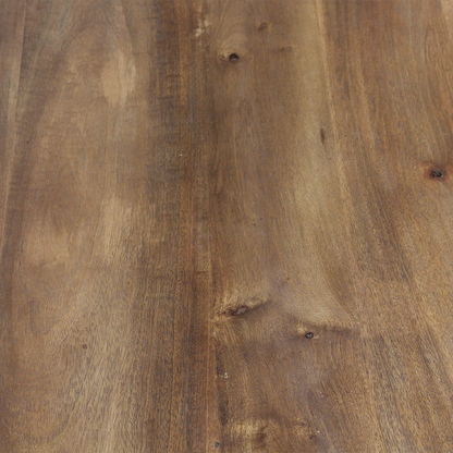Mango Wood Coffee Table - Round Brown Bullnose Table