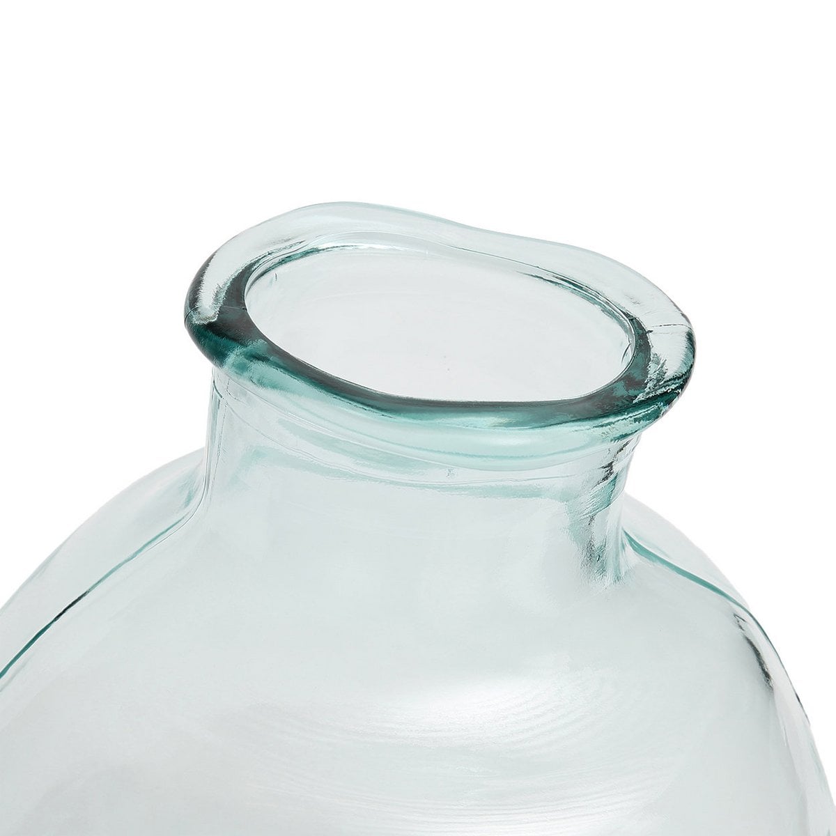 Recycled Glass Vase - Blue Bubble Design, Artistic Centerpiece