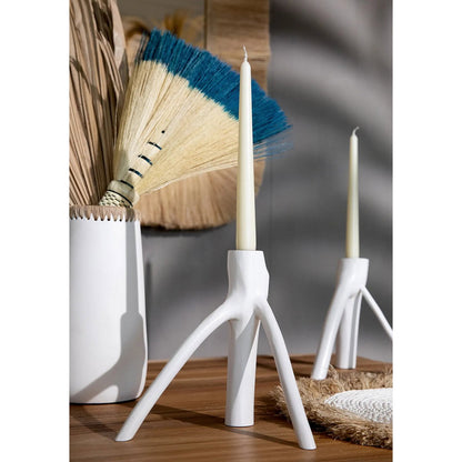 White Twig Candle Holder - Triple Candle Design