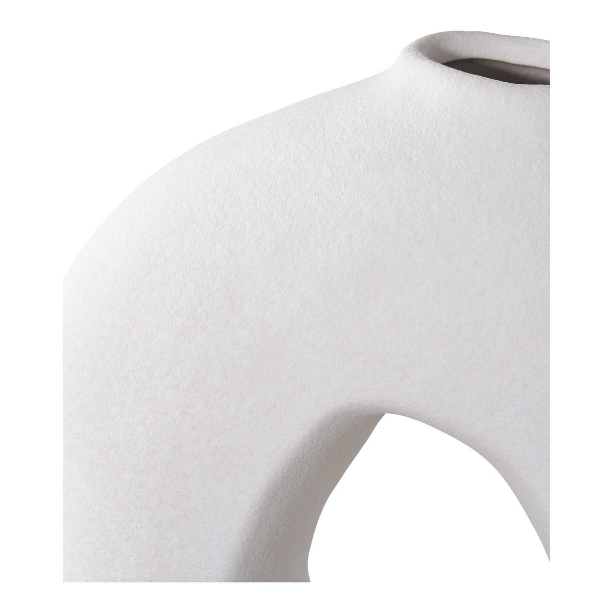 Ceramic Vase - White Sculptural Nordic Vase, 27.8 cm