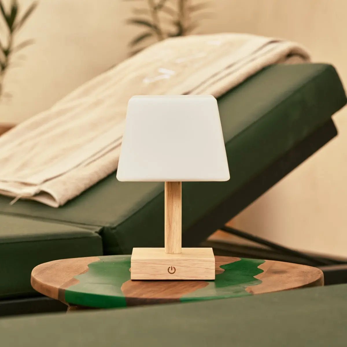 Tommy Light Brown Wooden Table Lamp | 3 Light Modes, Elegant & Sustainable