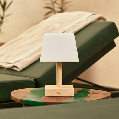 Tommy Light Brown Wooden Table Lamp | 3 Light Modes, Elegant & Sustainable