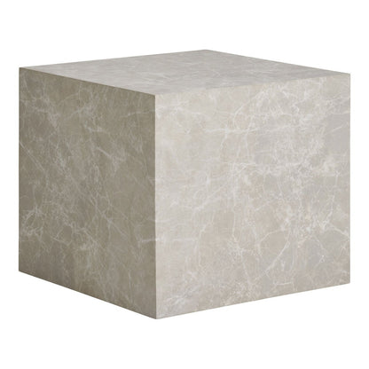 Ensemble de tables basses Prague - Beige, Aspect Marbre, MDF, Papier de décor, 2 pièces