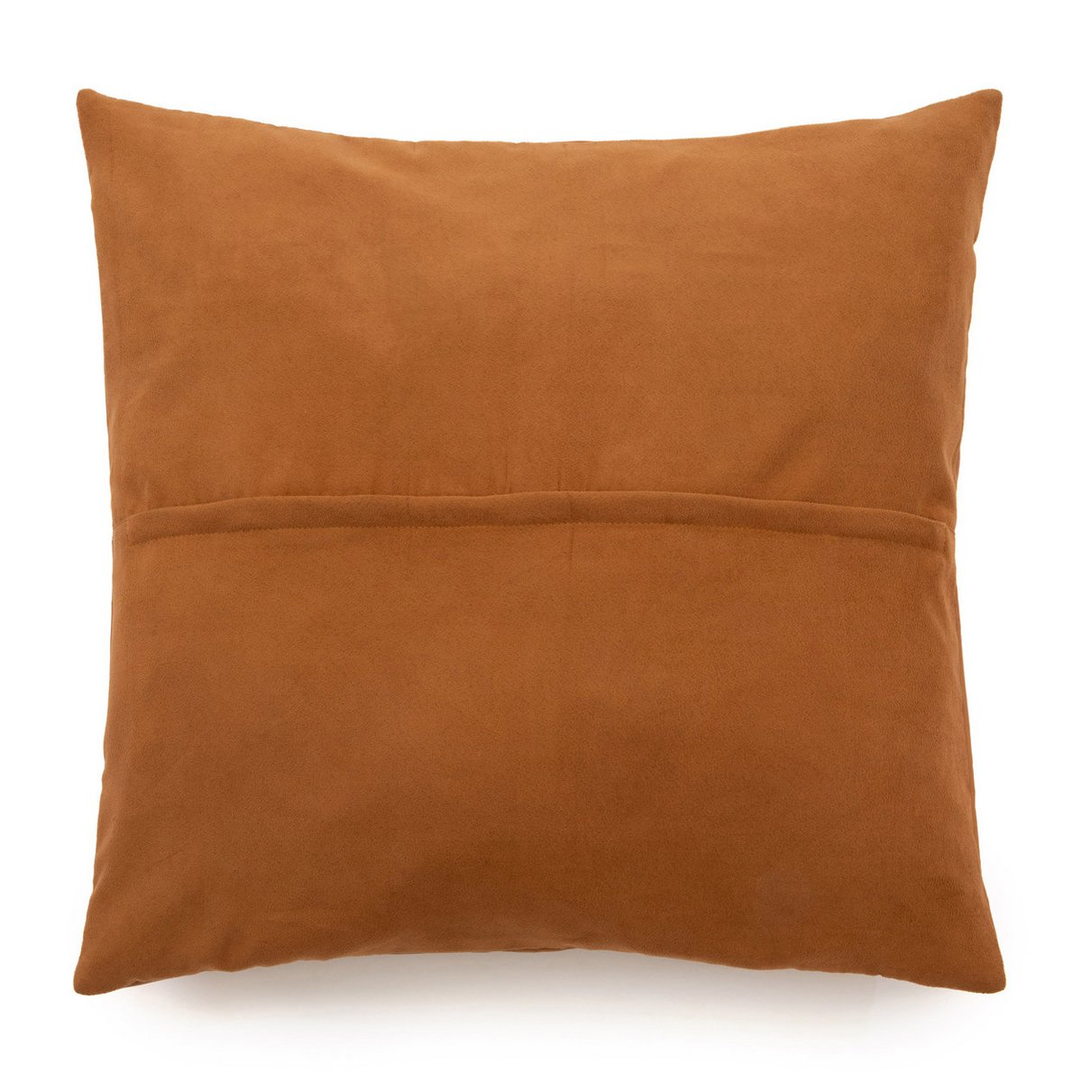 Camel Leather Cushion Cover - Four Panel Design - 60x60