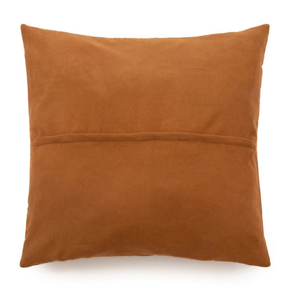 Camel Leather Cushion Cover - Four Panel Design - 60x60