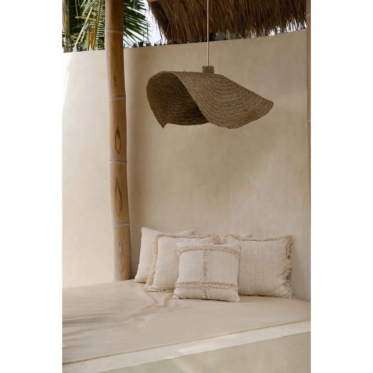 Natural Cotton Cushion Cover - Boho Style, 50x50 cm