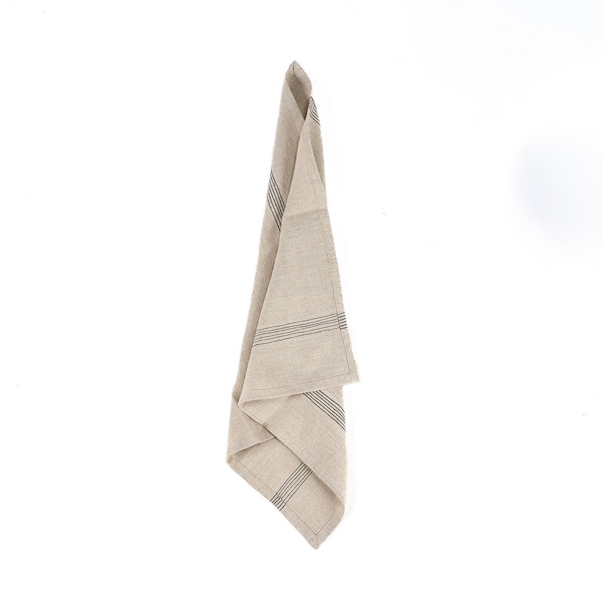Linen Napkin - Black Stripe - 45x45