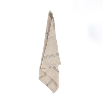 Linen Napkin - Black Stripe - 45x45