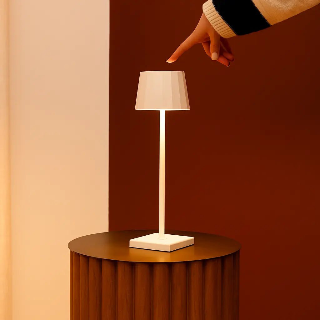 William White Rechargeable Table Lamp | Cordless, Dimmable & 120-Hour Battery Life