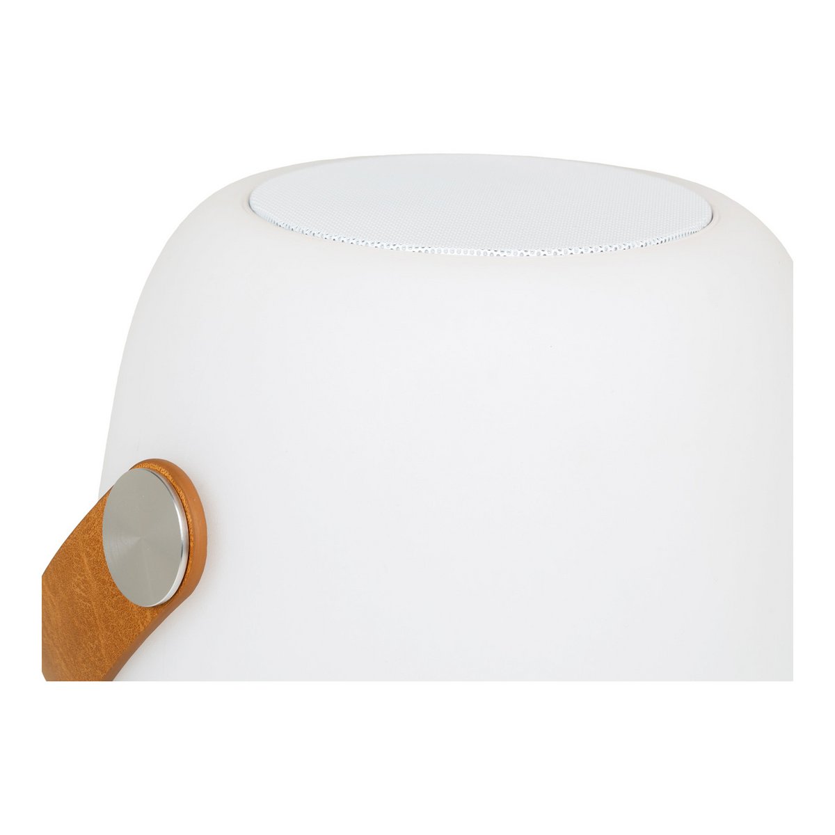 Cardiff LED Lamp - Lamp with strap, rechargeable, bluetooth speaker, white