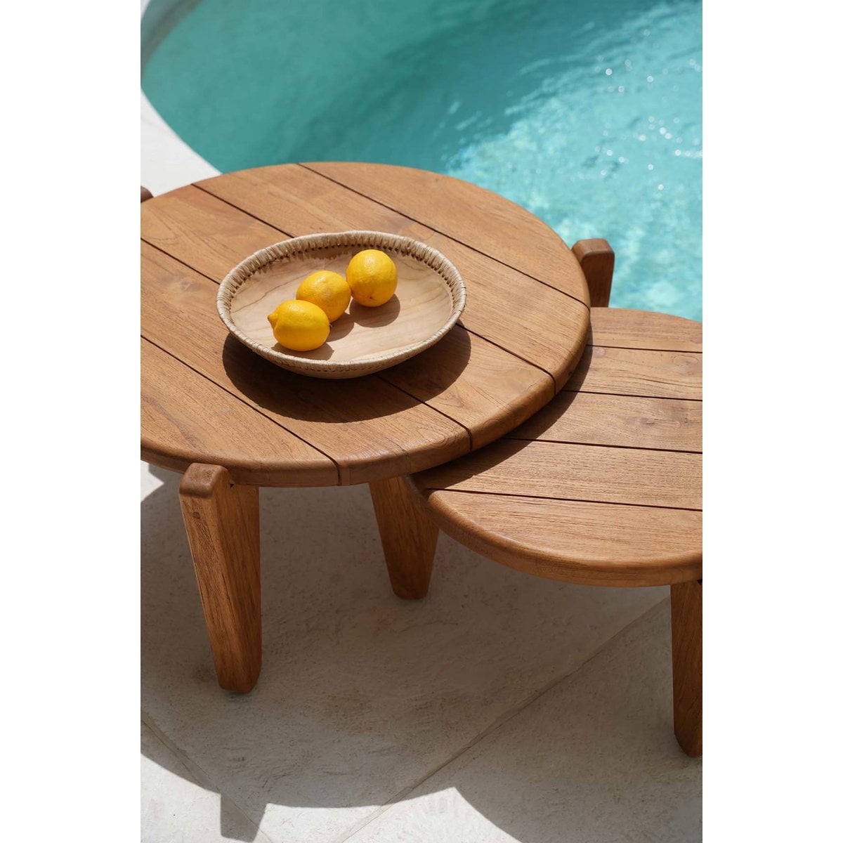 Teak Coffee Table Outdoor - Seseh Three-Leg Design - Medium