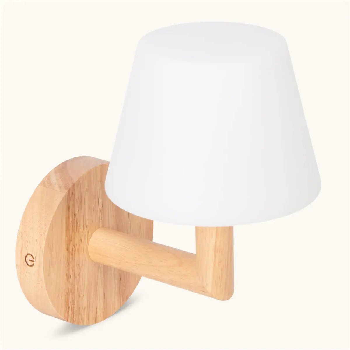 Ted Light Brown Wooden Rechargeable Wall Lamp | Cordless & Dimmable Lighting