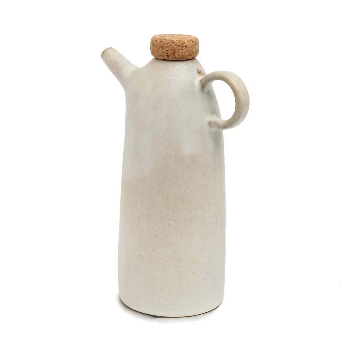 Ceramic Olive Oil Bottle - White Dispenser N°78, Kitchen Accent