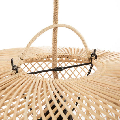 Rattan Pendant Light - Natural Woven Shade, Large
