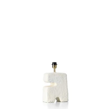 Papier-Mâché Table Lamp Small Bedside Light - White Sculptural Design