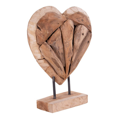 Almada Heart - Natural, Teak, 25x9x30 cm