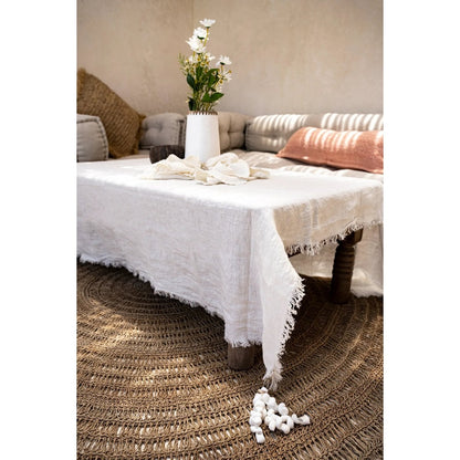 Seagrass Area Rug - Round Natural Fiber Carpet for Living Room - 100