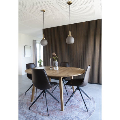Monaco Dining Chair - Dark Brown, PU/Steel, 56x48x86 cm - Set of 2