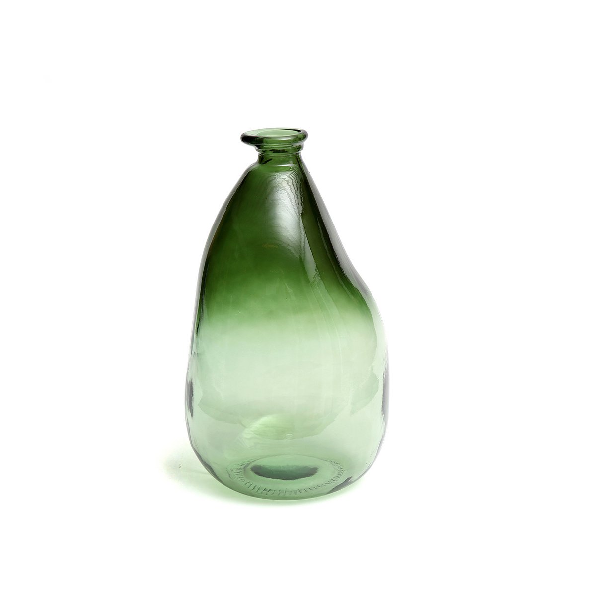 Recycled Glass Vase - Green Shudi Vase for Home Decor