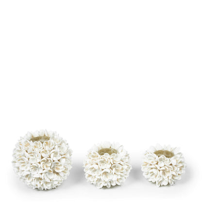 Seashell Tea Light Holder - Flower Power Coastal Candle