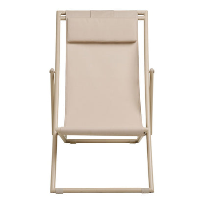 Curtis Beach chair with 4-position backrest, textilene/steel, taupe