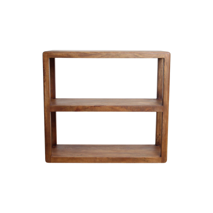 Étagère de rangement en bois de mangue Bullnose 3 étagères - 100x38x90 cm