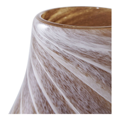 Brown Glass Vase - Nordic Style Decorative Vase, 23cm