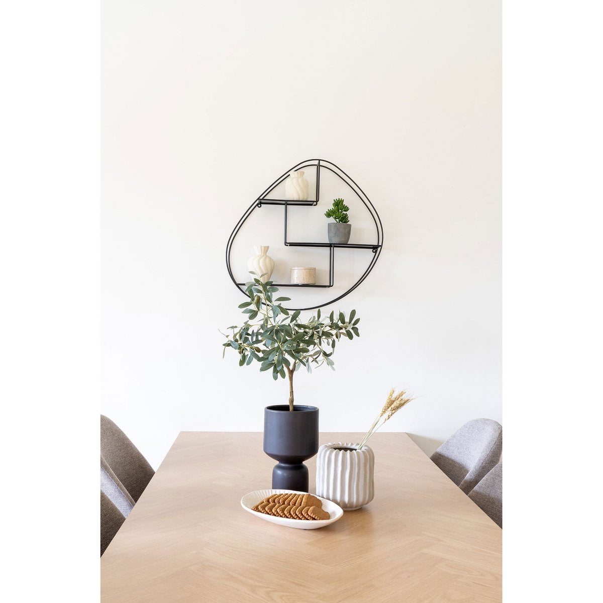 Ceramic Tray - White Nordic Style Decorative Tray, 30.5cm