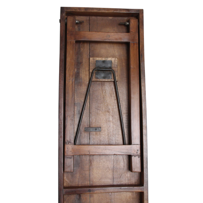 Reclaimed Wood Console Table - Black Foldable Design