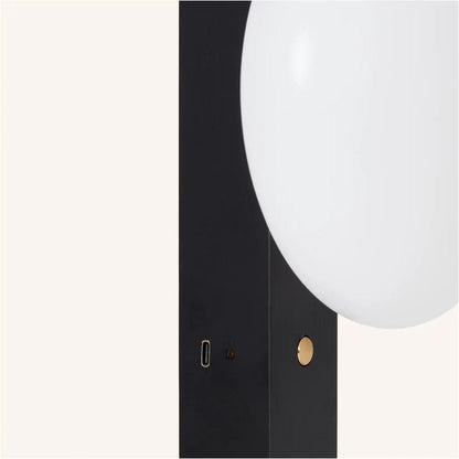 Black Wooden Wall Lamp Cordless – Rechargeable Dimmable LED Light
