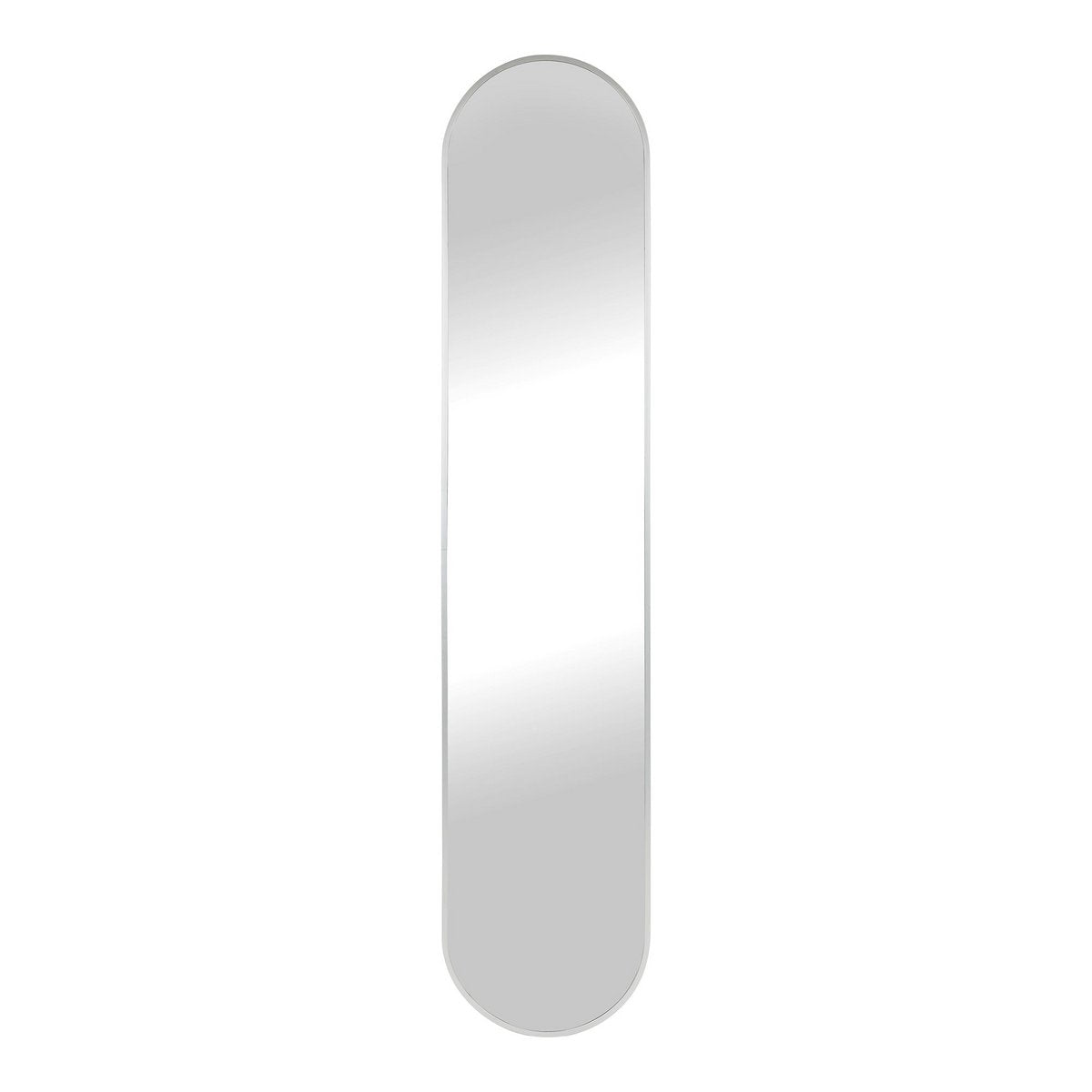 Aluminum Wall Mirror – Silver Frame, Modern Style, 35x170 cm