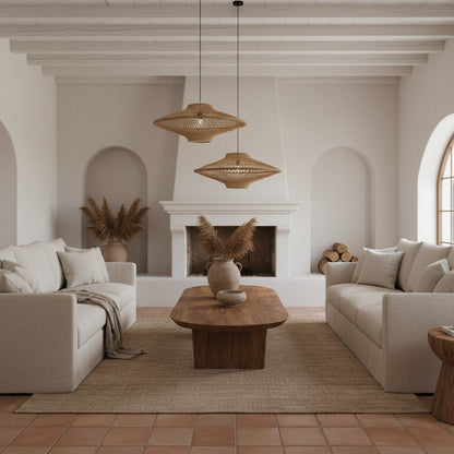 Corda hanging lamp Naturel Large