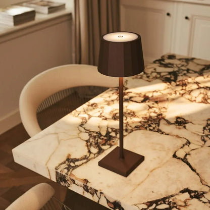 Combi Set Professional | 8 x Wouter Mocha Brown Rechargeable Table Lamps & 1 x Central StationCharging Station