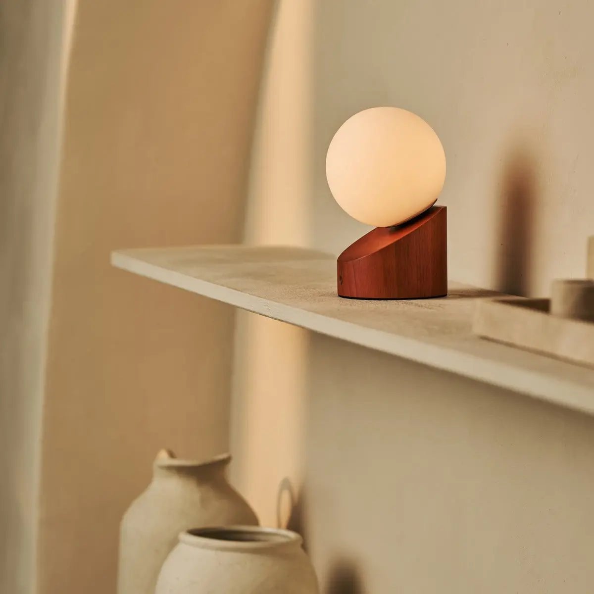 Morris Chestnut Brown Rechargeable Lamp | Stylish, Cordless & Sustainable Design