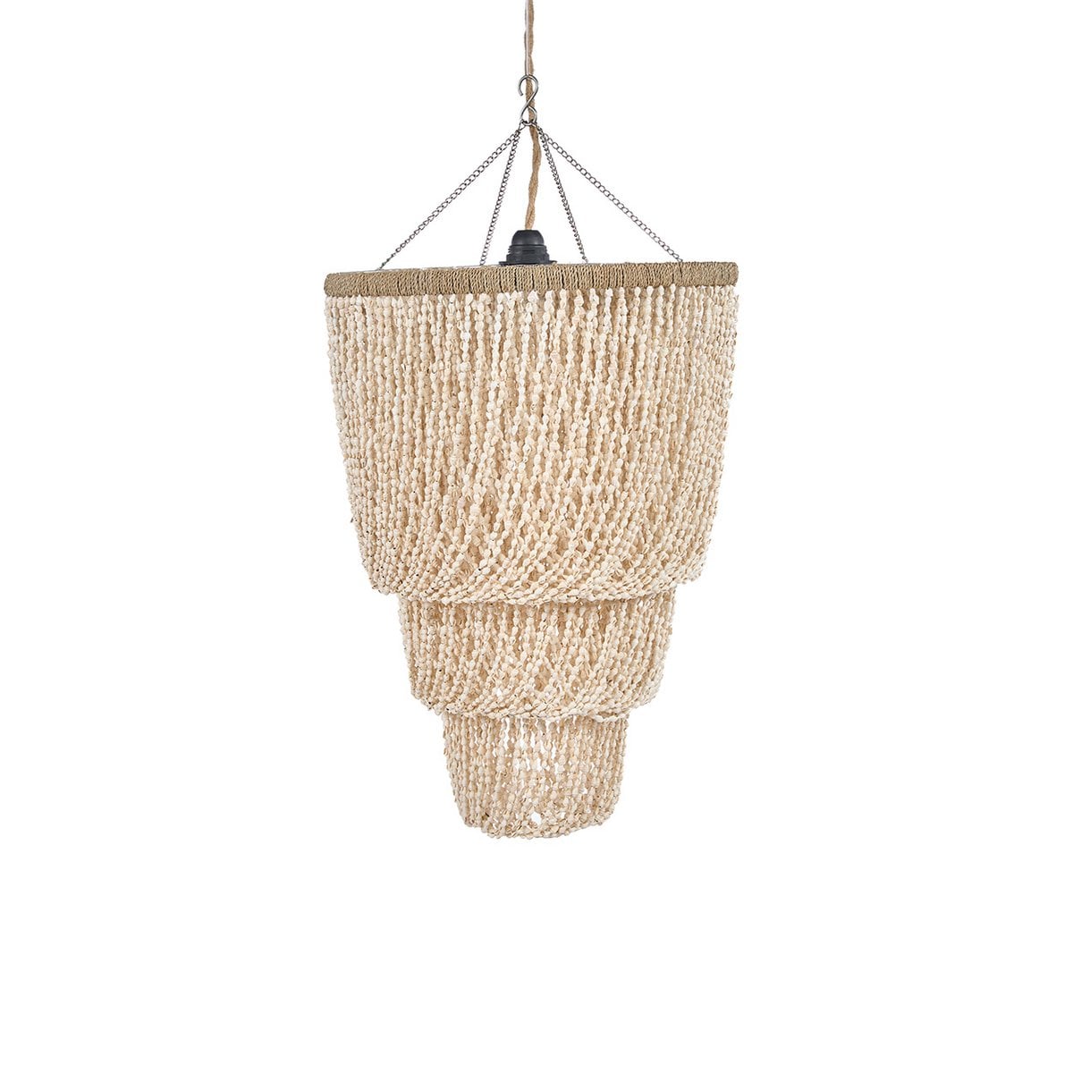 Shell Chandelier - Natural Lagoon Style Lighting - Medium