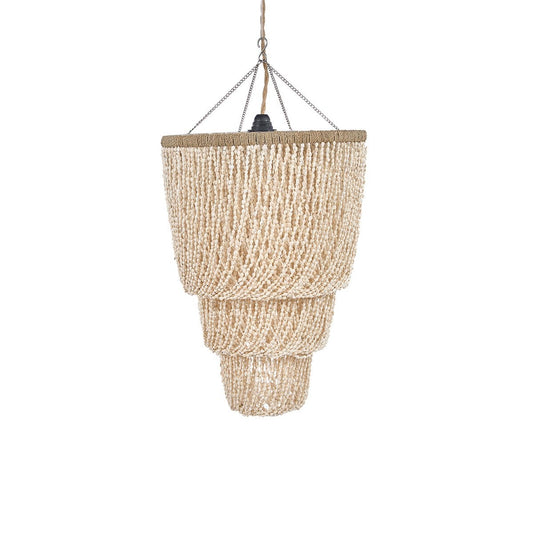 Shell Chandelier - Natural Lagoon Style Lighting - Medium
