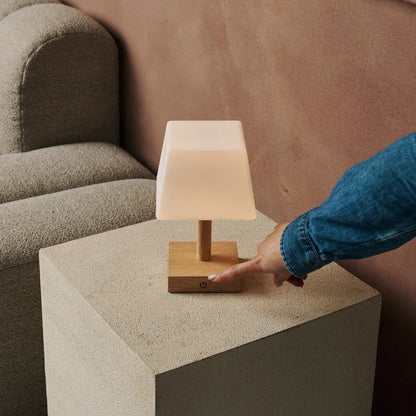 Tommy Light Brown Wooden Table Lamp | 3 Light Modes, Elegant & Sustainable