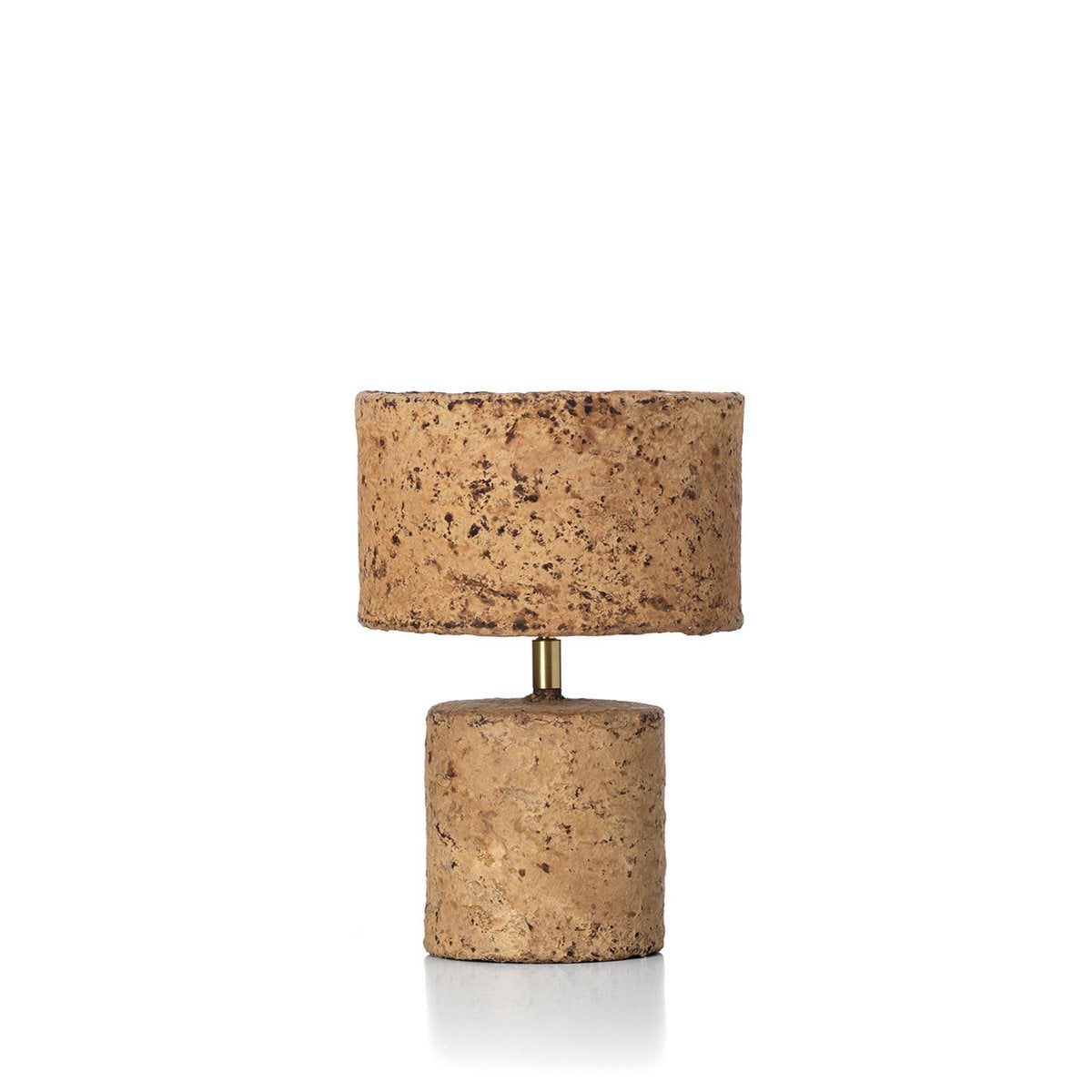 Papier-Mâché Table Lamp - Mud - Small, Modern Accent Lighting