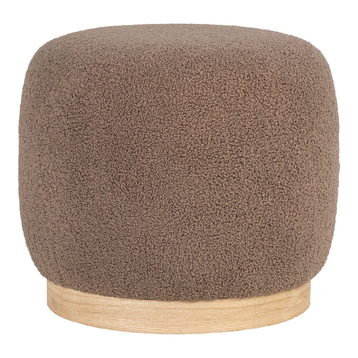 Belfort Pouf - Braun, MDF/Kiefernholz/Schaumstoff/Polyester, 44,5x44,5x40 cm